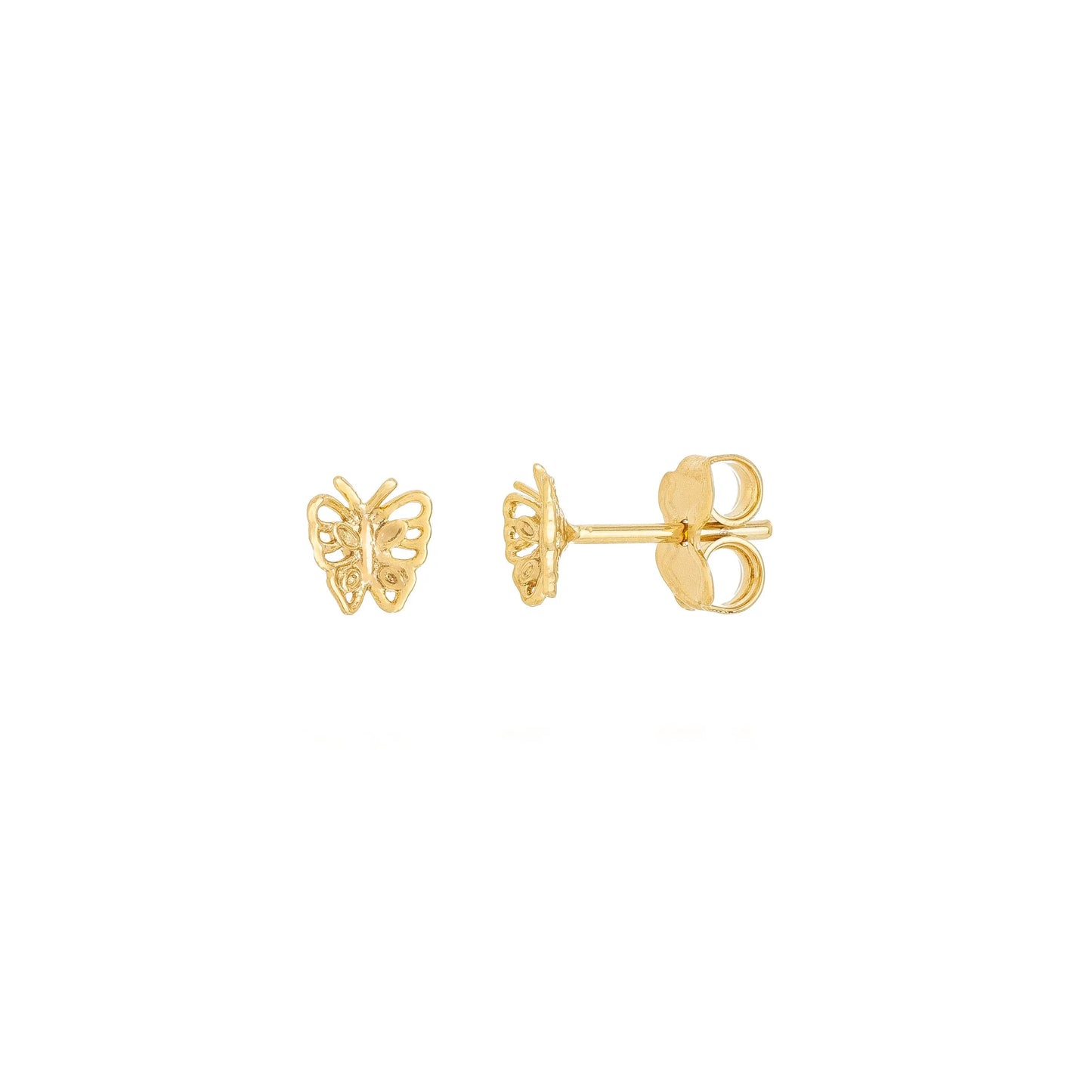 Brinco de borboleta banhado a ouro 18k - Biju & Cia.
