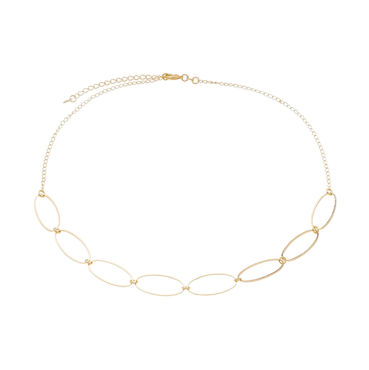 Choker elos ovais banhada a ouro 18k - Biju & Cia.