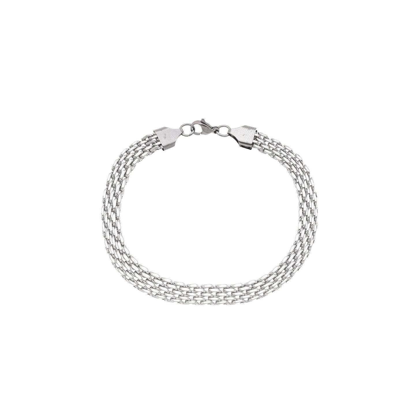 Pulseira trabalhada em aço inox - Biju & Cia.