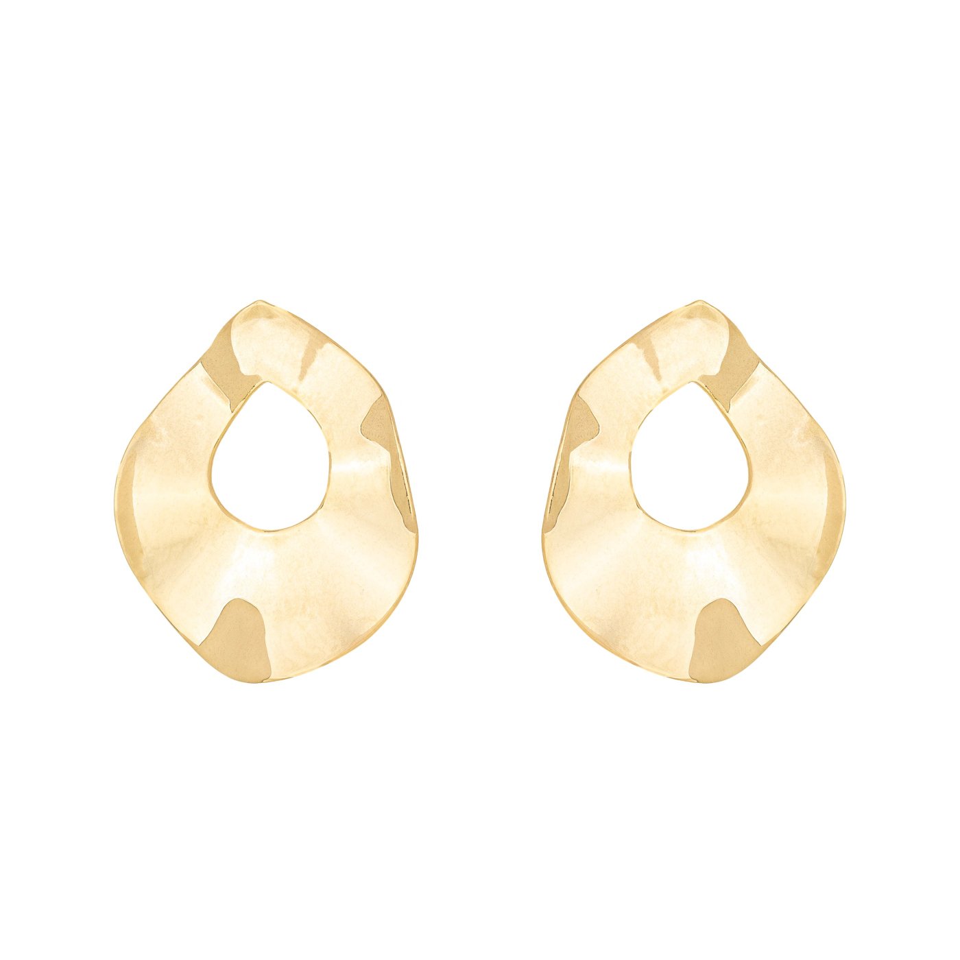 Brinco gota banhado a ouro 18k - Biju & Cia.