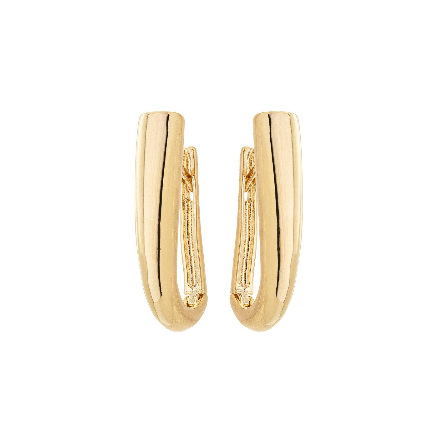 Argola articulada lisa banhada a ouro 18k
