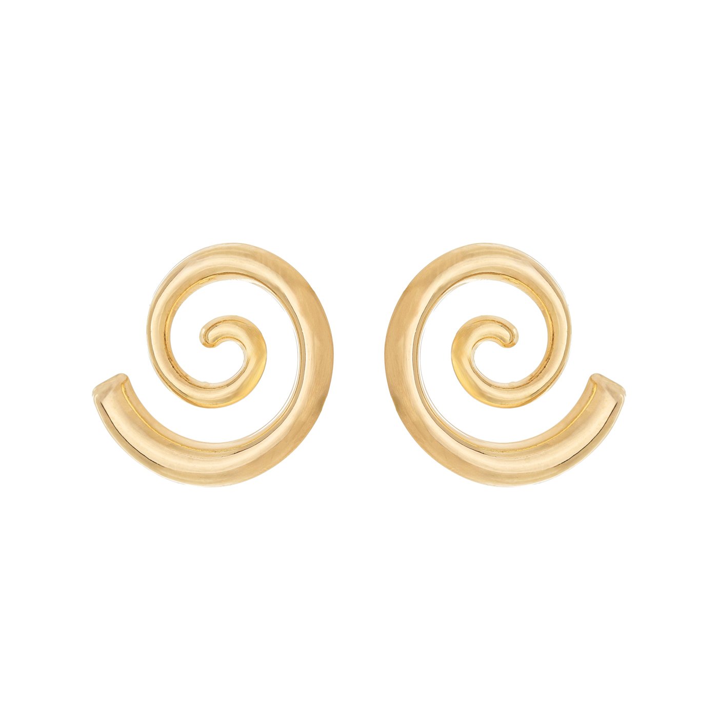 Brinco caracol banhado a ouro 18k - Biju & Cia.