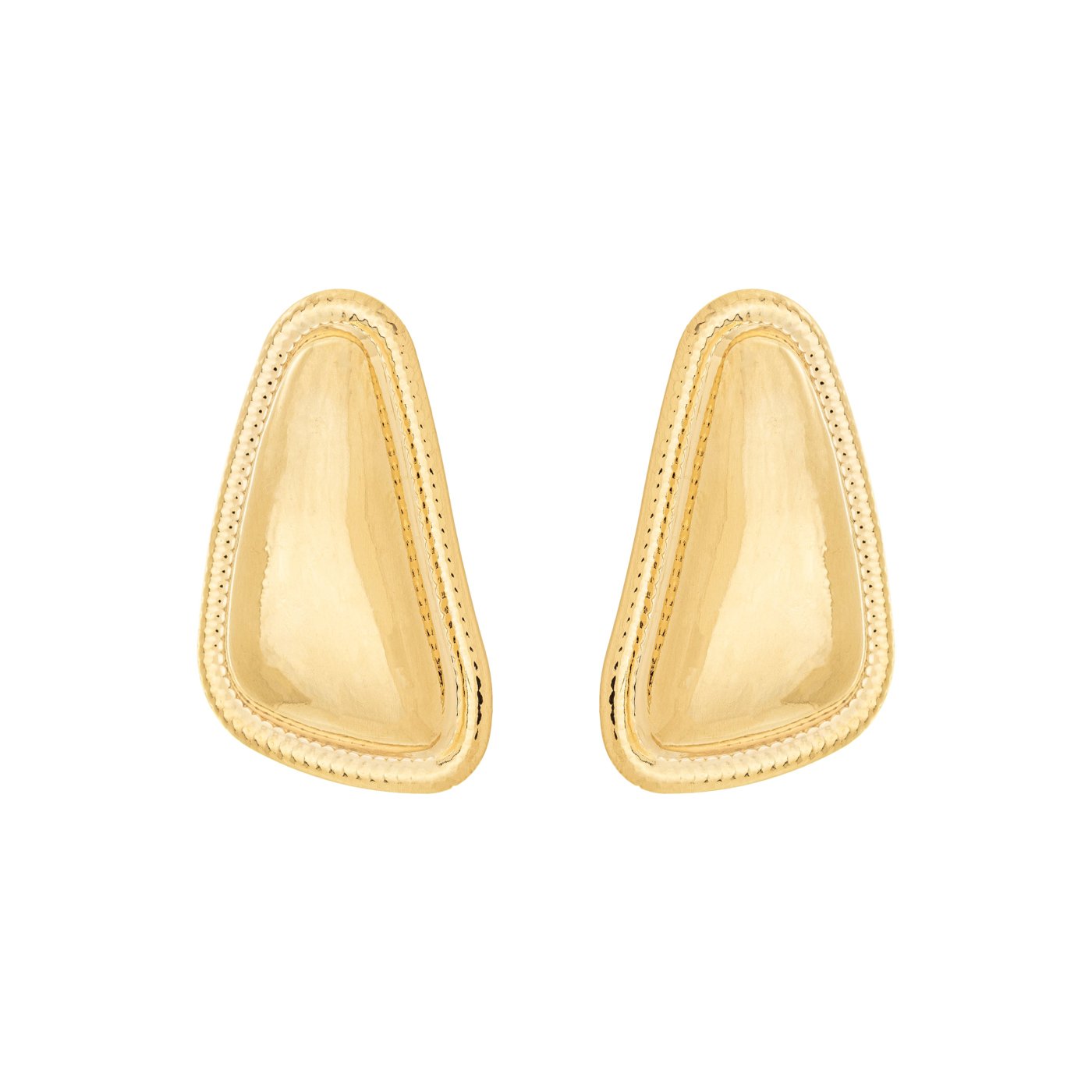 Brinco orgânico banhado a ouro 18k - Biju & Cia.