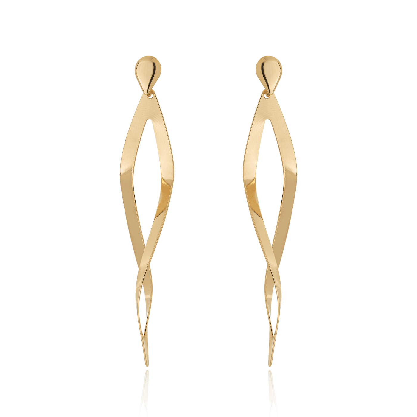Brinco torcido banhado a ouro 18k - Biju & Cia.