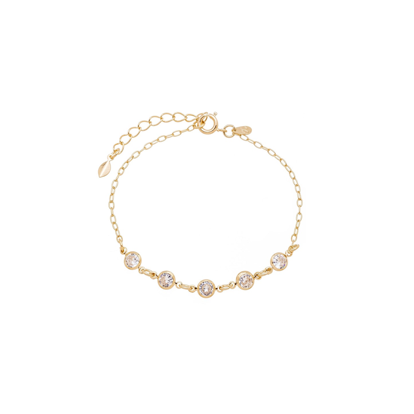 Pulseira com zircônias banhada a ouro 18k - Biju & Cia.