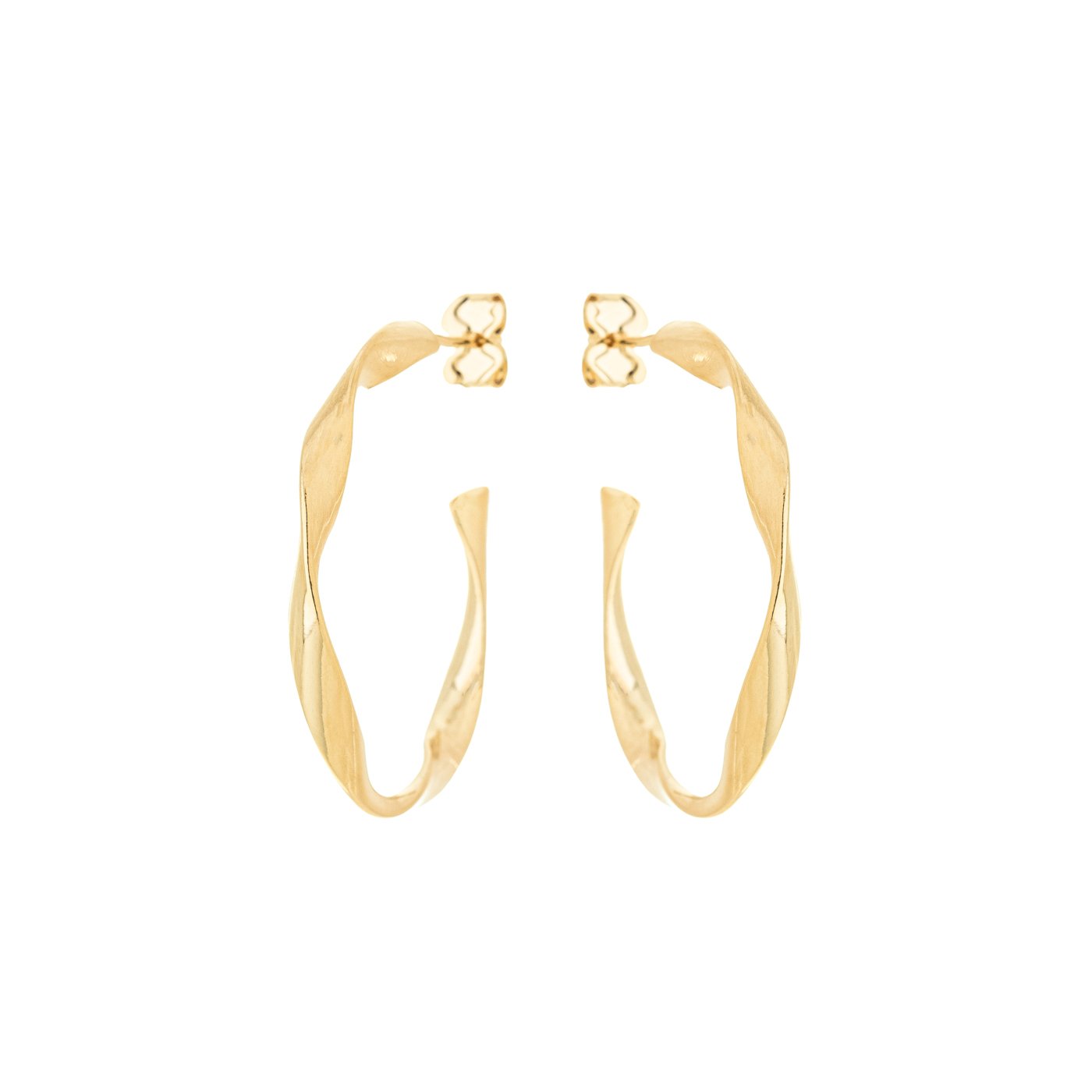 Argola fio torcido banhada a ouro 18k - Biju & Cia.