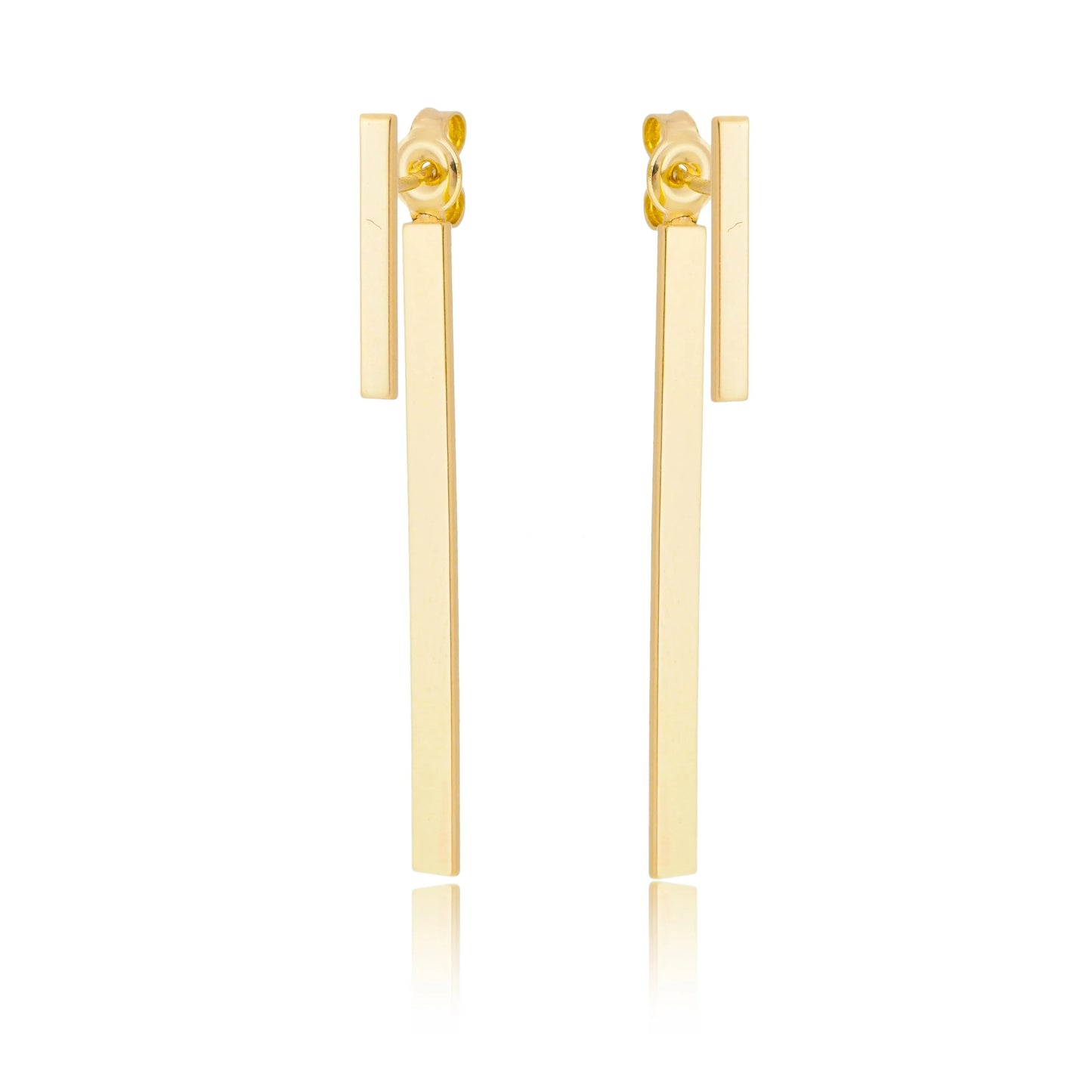 Brinco de palito banhado a ouro 18k - Biju & Cia.