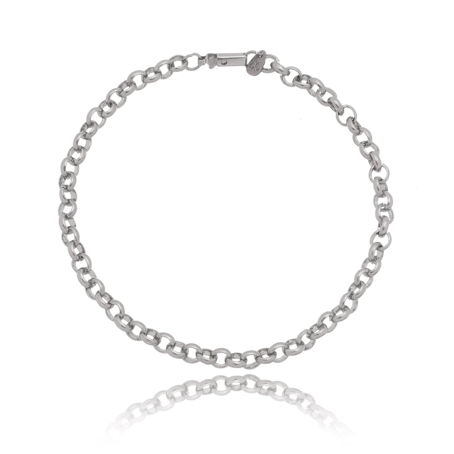 Pulseira elo português em aço inox