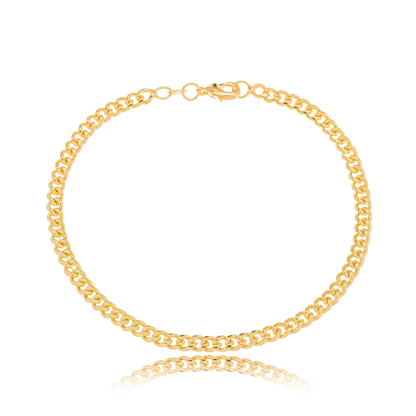 Pulseira lisa banhada a ouro 18k - Biju & Cia.
