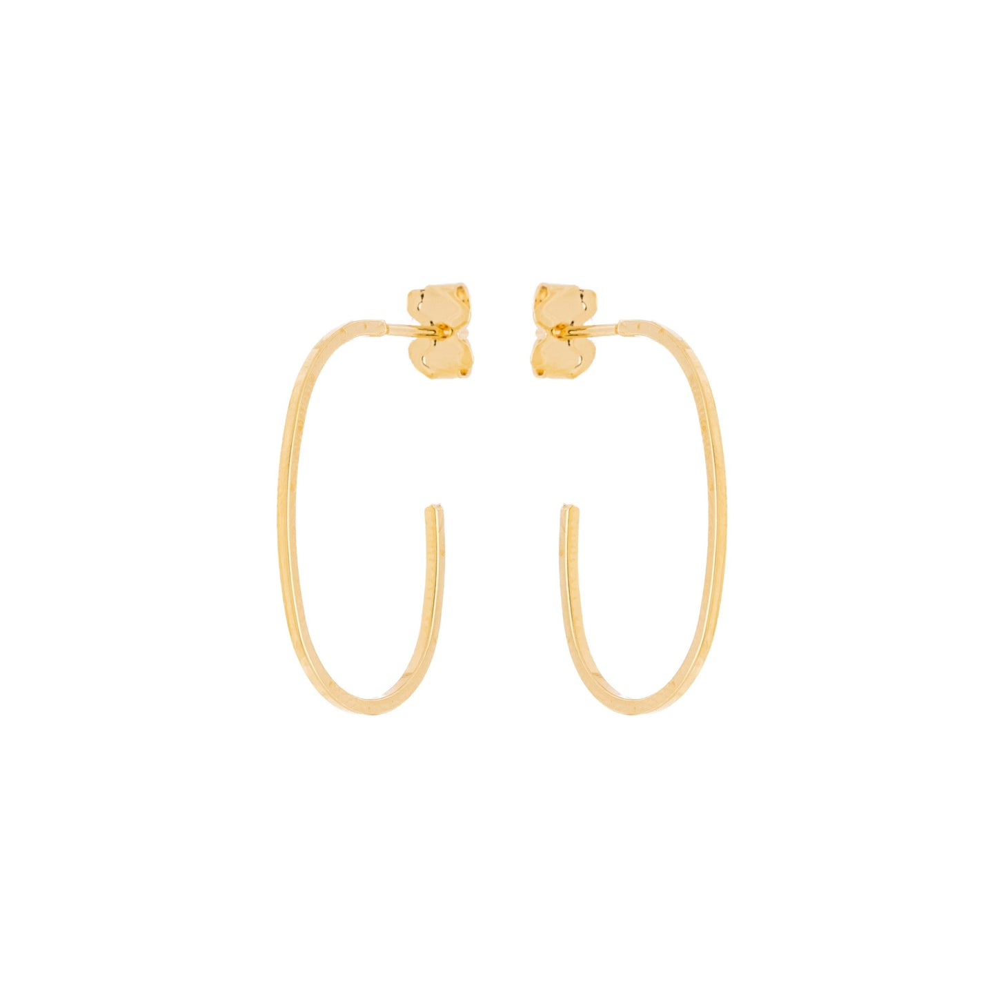 Argola oval banhada a ouro 18k - Biju & Cia.