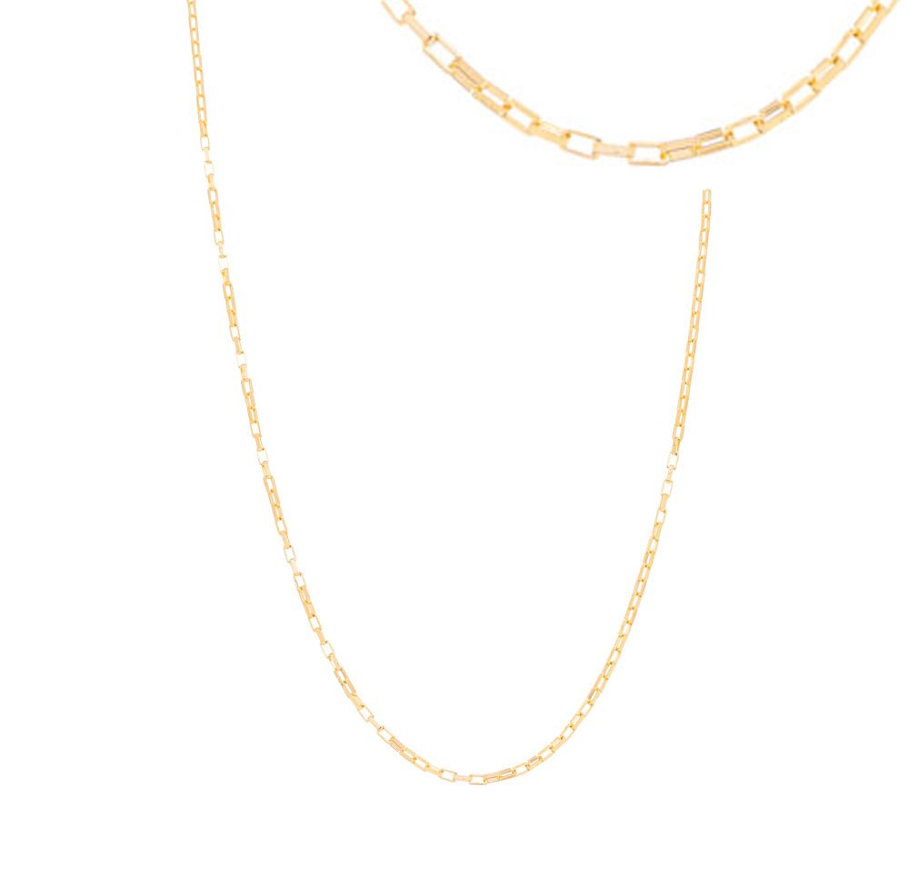 Corrente cartier quadrada banhada a ouro 18k - Biju & Cia.