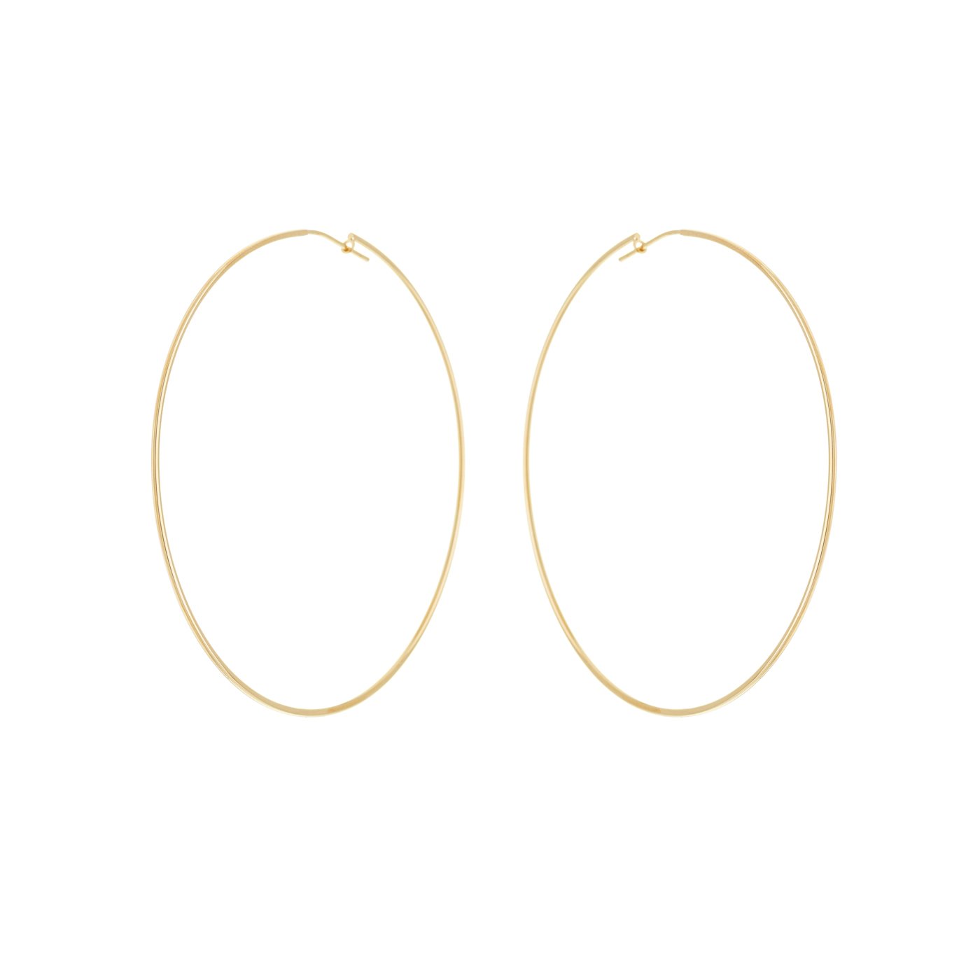 Argola grande passante banhada a ouro 18k - Biju & Cia.