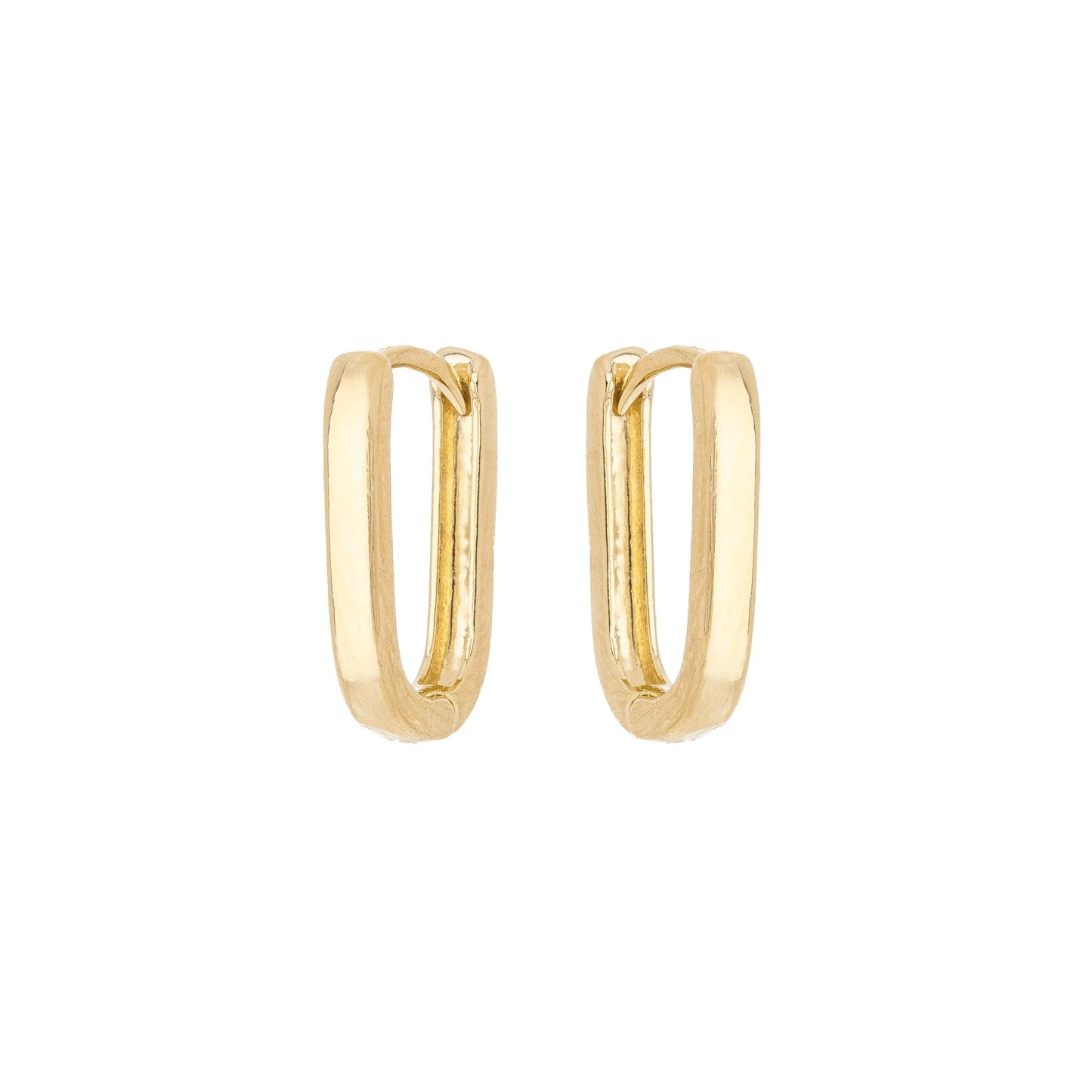 Argolinha articulada oval banhada a ouro 18k - Biju & Cia.