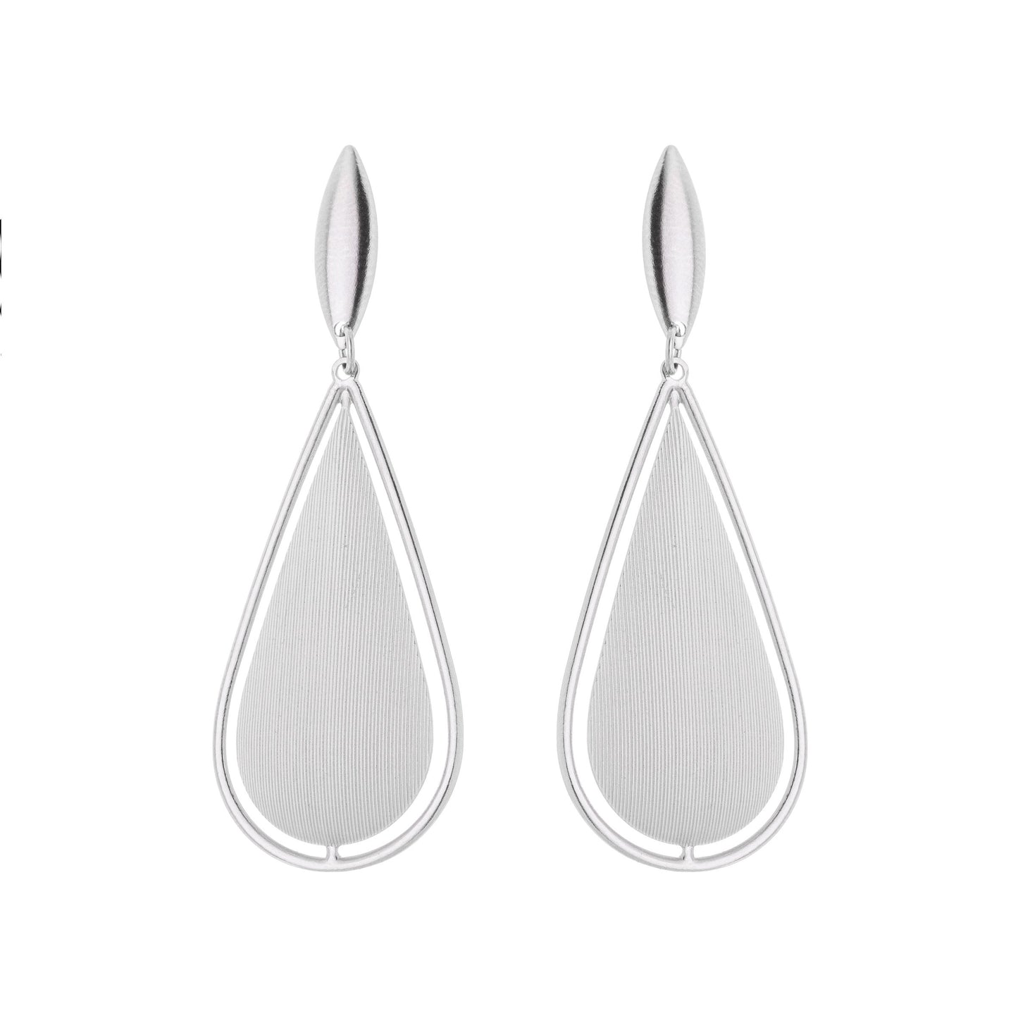 Brinco de gota em aço inox - Biju & Cia.