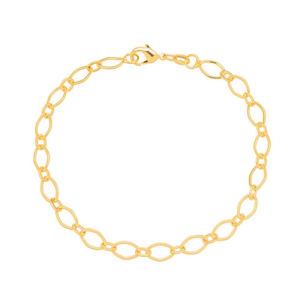 Pulseira lisa banhada a ouro 18k - Biju & Cia.