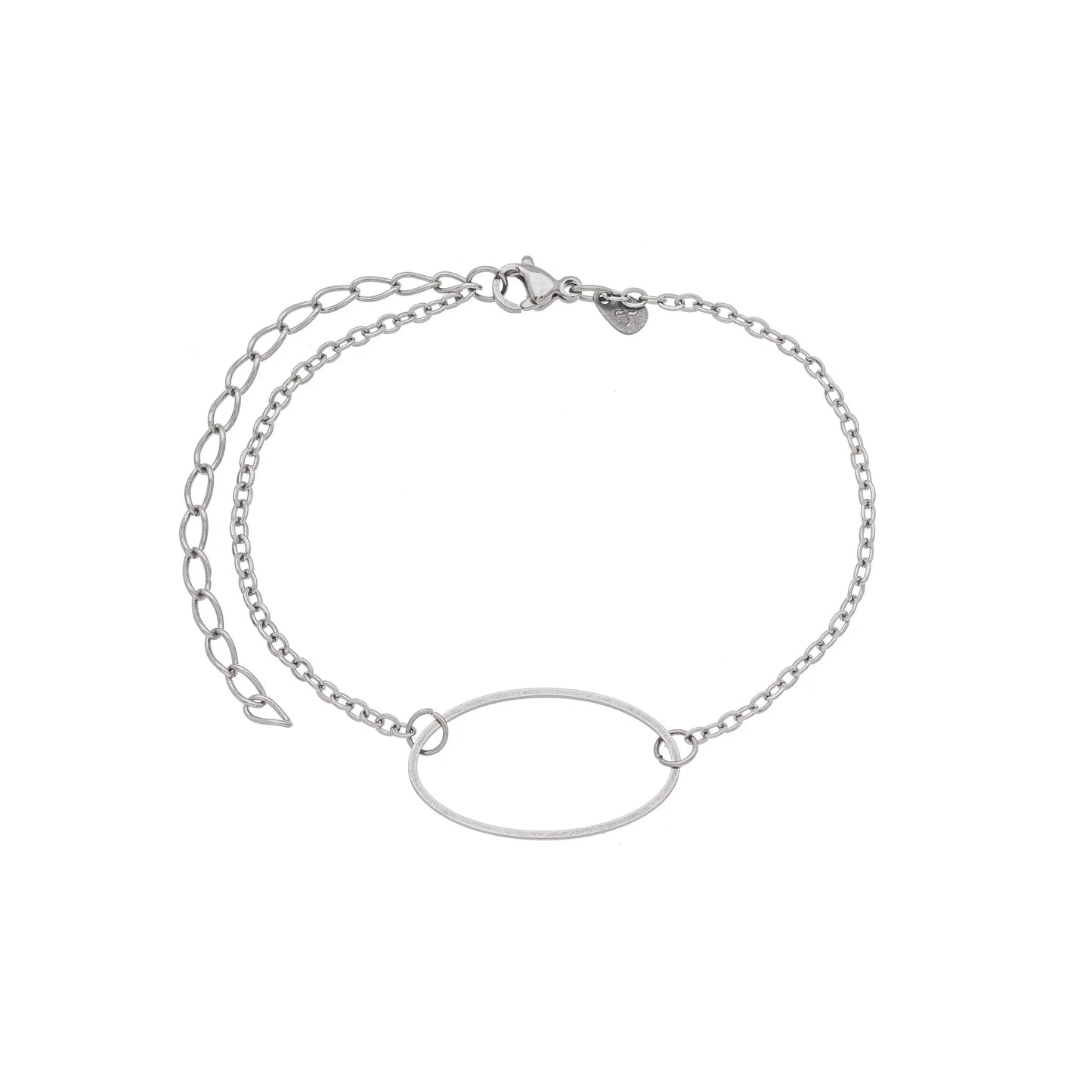 Pulseira oval em aço inox