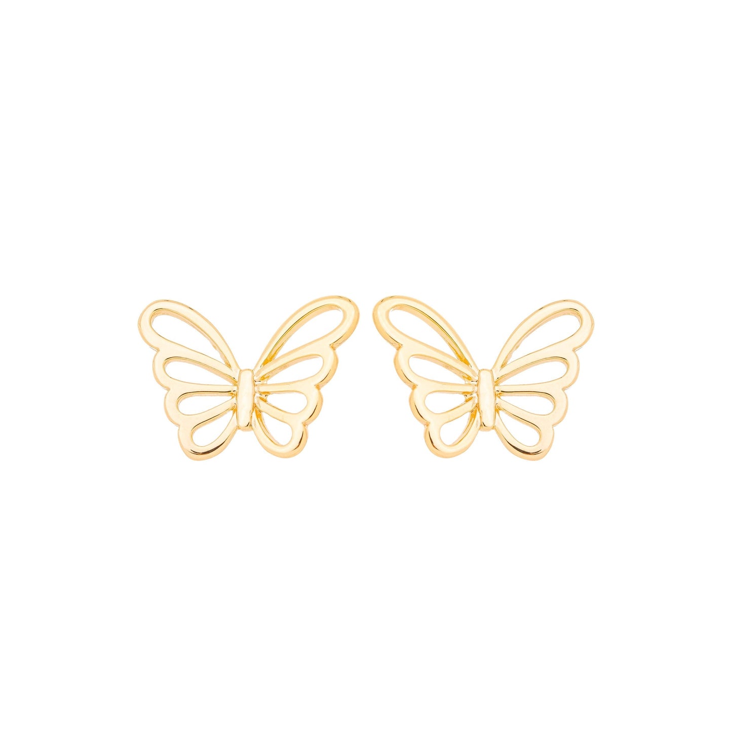Brinco borboleta banhado a ouro 18k - Biju & Cia.