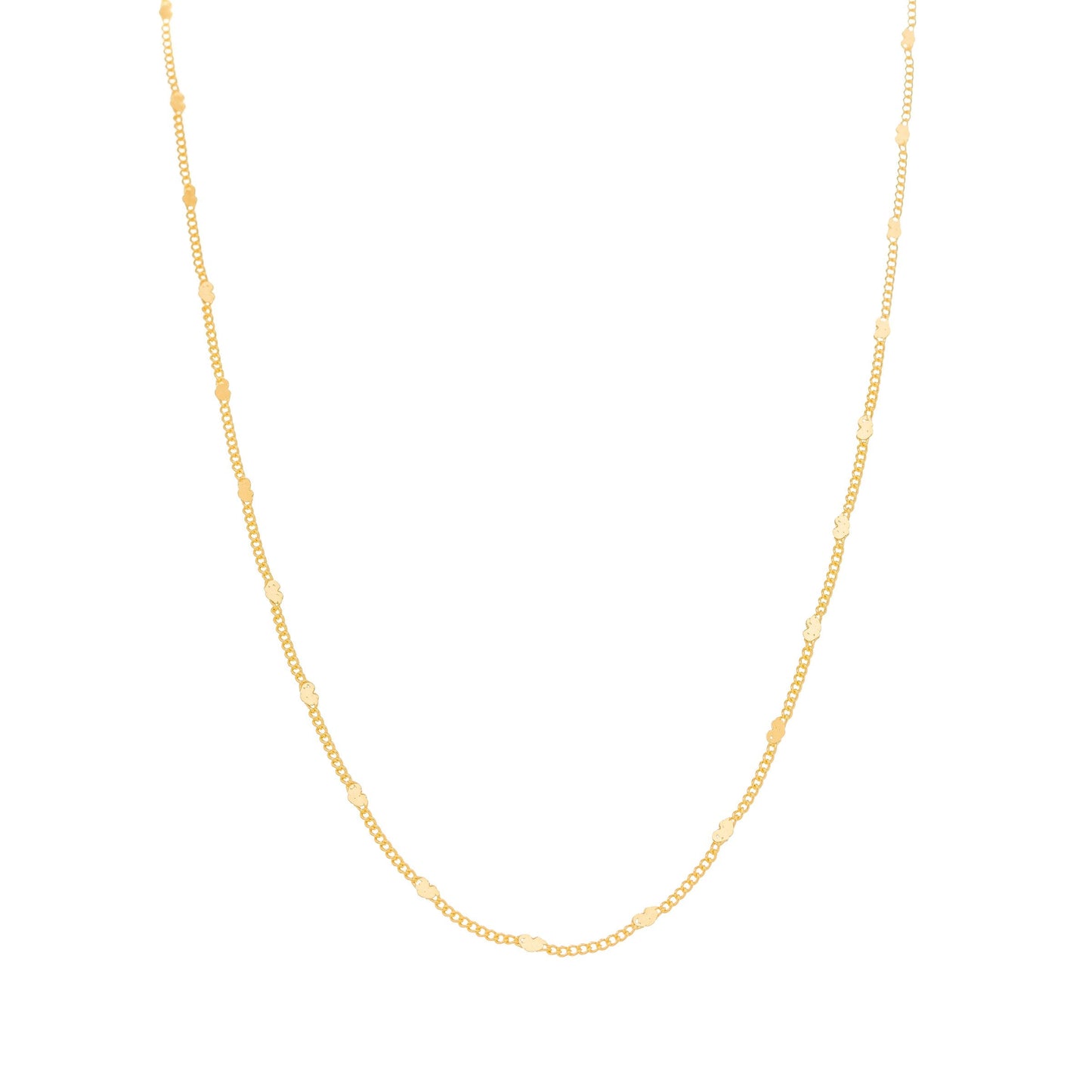 Corrente de coração 45 cm banhada a ouro 18k - Biju & Cia.
