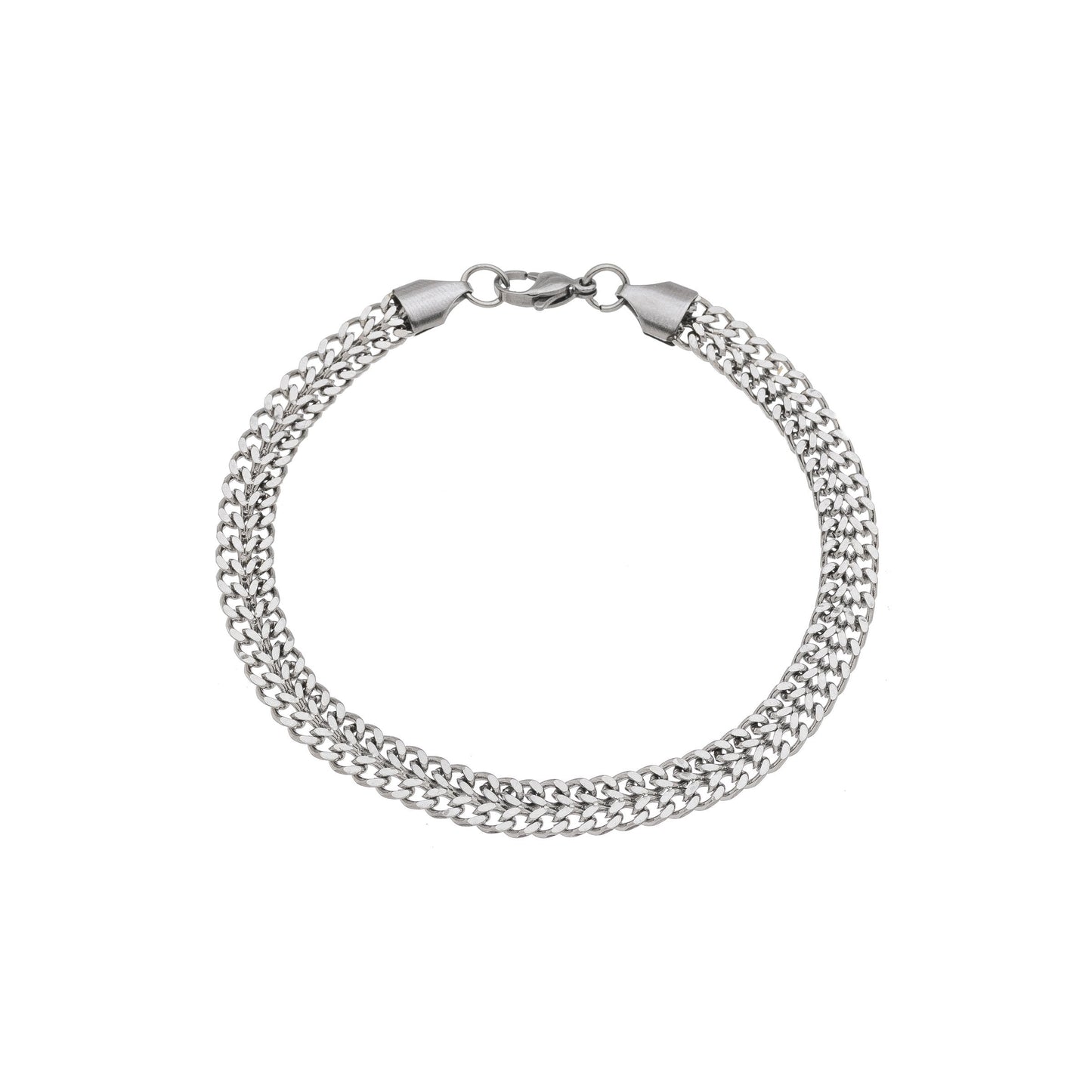 Pulseira trabalhada em aço inox - Biju & Cia.