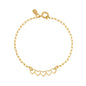 Pulseira infantil com corações banhada a ouro 18k - Biju & Cia.