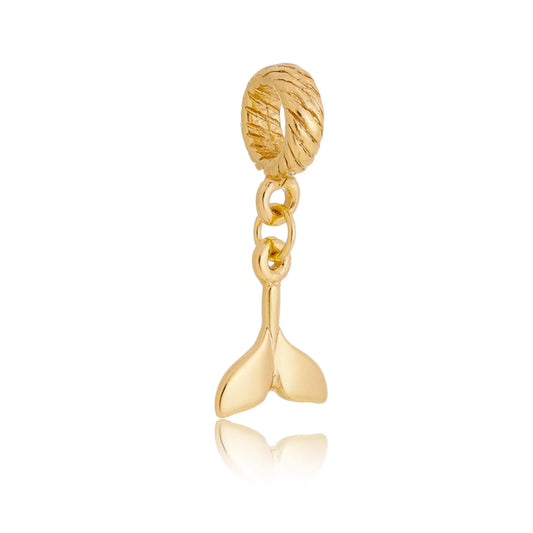 Berloque cauda de sereia banhado a ouro 18k