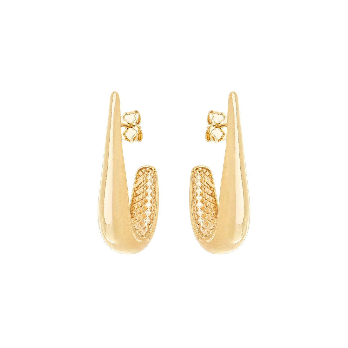 Argola gota banhada a ouro 18k - Biju & Cia.
