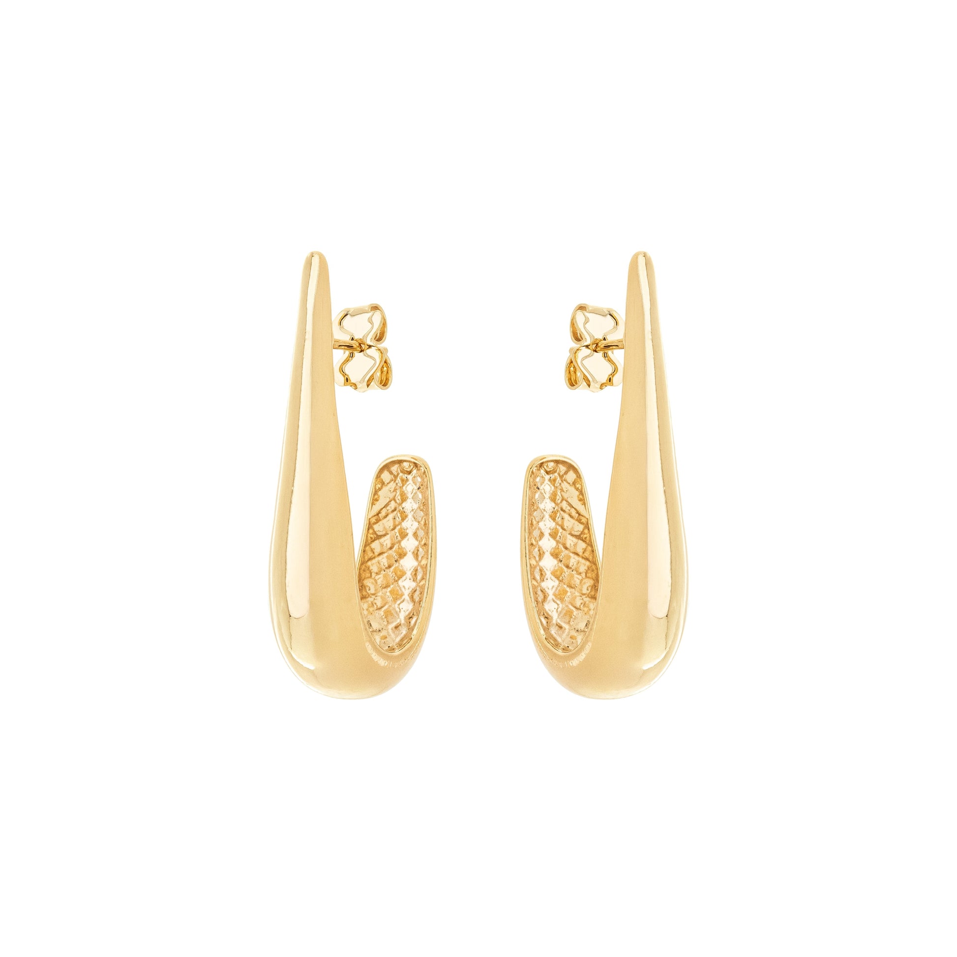 Argola gota banhada a ouro 18k - Biju & Cia.