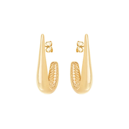 Argola gota banhada a ouro 18k - Biju & Cia.