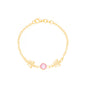 Pulseira infantil com borboleta banhada a ouro 18k