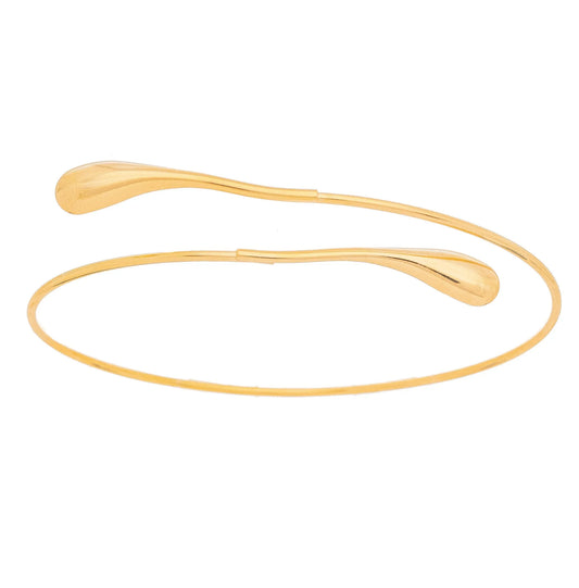 Bracelete fio com gota banhado a ouro 18k