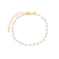 Pulseira pérolas e cristais banhada a ouro 18k