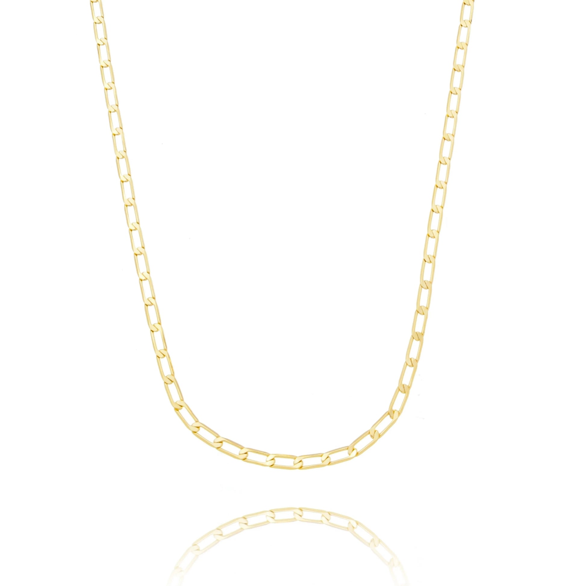 Corrente 70 cm banhada a ouro 18k - Biju & Cia.