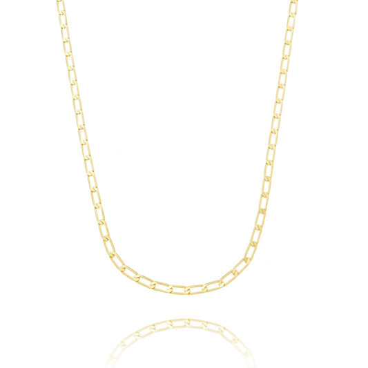 Corrente 70 cm banhada a ouro 18k - Biju & Cia.