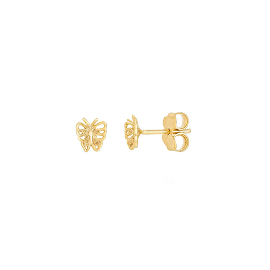 Brinco de borboleta banhado a ouro 18k - Biju & Cia.