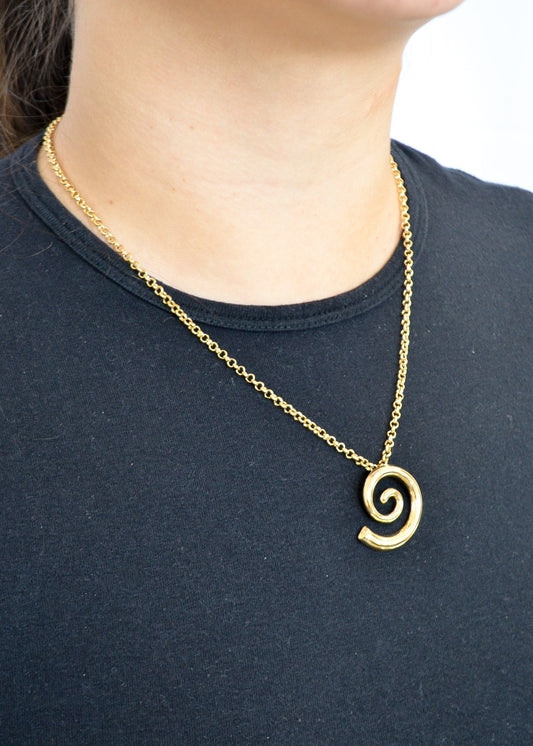 Gargantilha caracol banhada a ouro 18k - Biju & Cia.