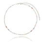 Gargantilha choker com pedras coloridas em aço inox - Biju & Cia.