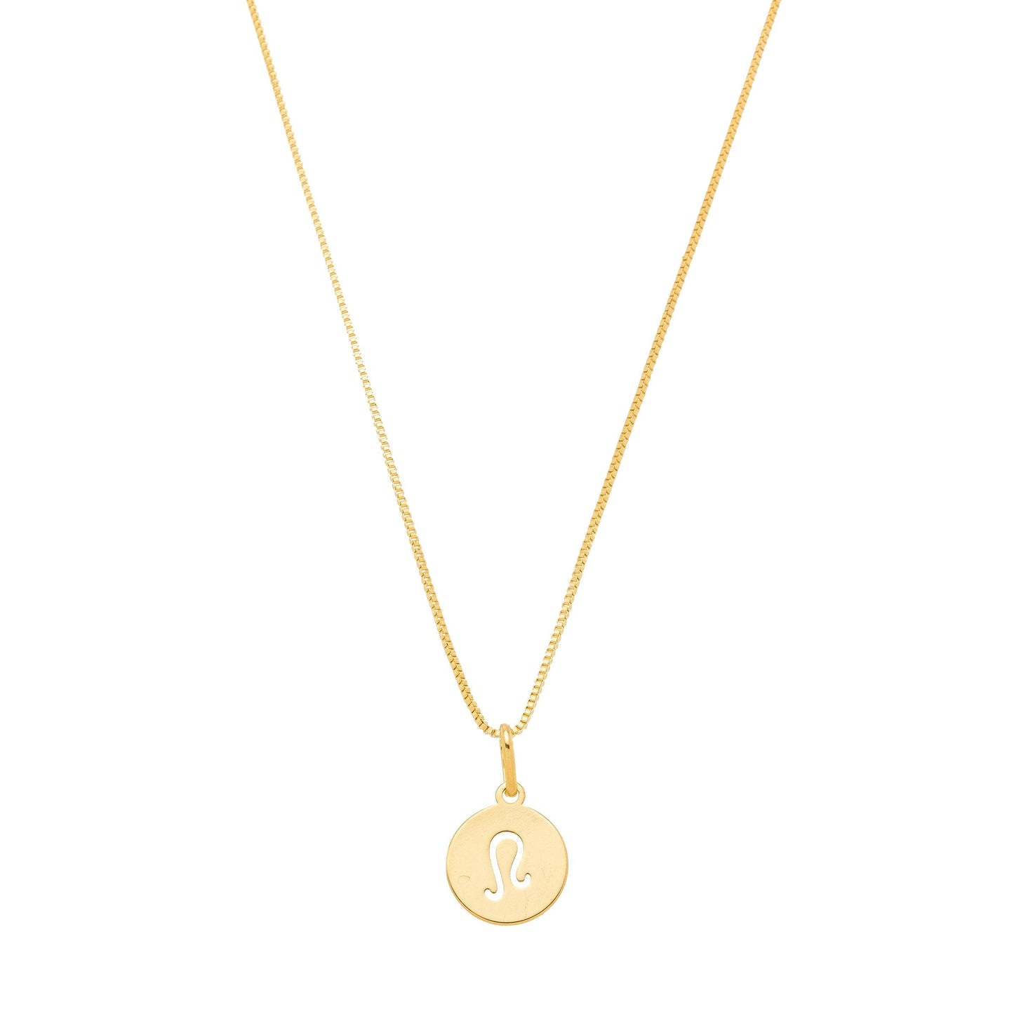 Gargantilha com pingente redondo de signos banhada a ouro 18k - Biju & Cia.