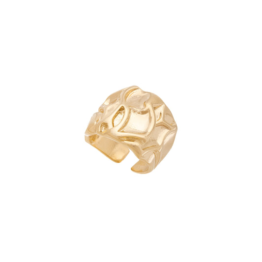 Anel com coração banhado a ouro 18k