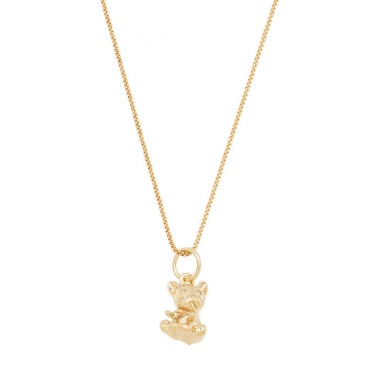 Gargantilha com pingente de cachorro banhada a ouro 18k - Biju & Cia.