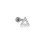 Piercing triângulo com zircônias em prata 925 - Biju & Cia.