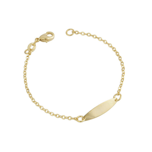 Pulseira infantil de chapa banhado a ouro 18k - Biju & Cia.