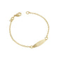 Pulseira infantil de chapa banhado a ouro 18k - Biju & Cia.