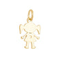 Pingente menina banhado a ouro 18k - Biju & Cia.