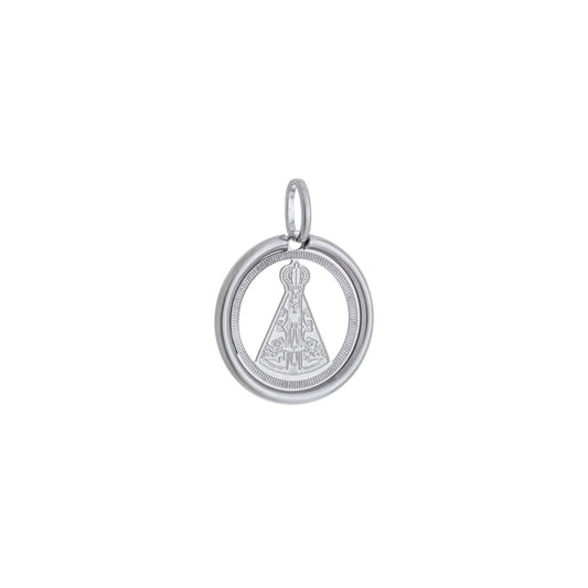 Pingente nossa senhora aparecida em aço inox