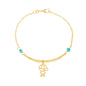 Pulseira com pingente menino banhada a ouro 18k
