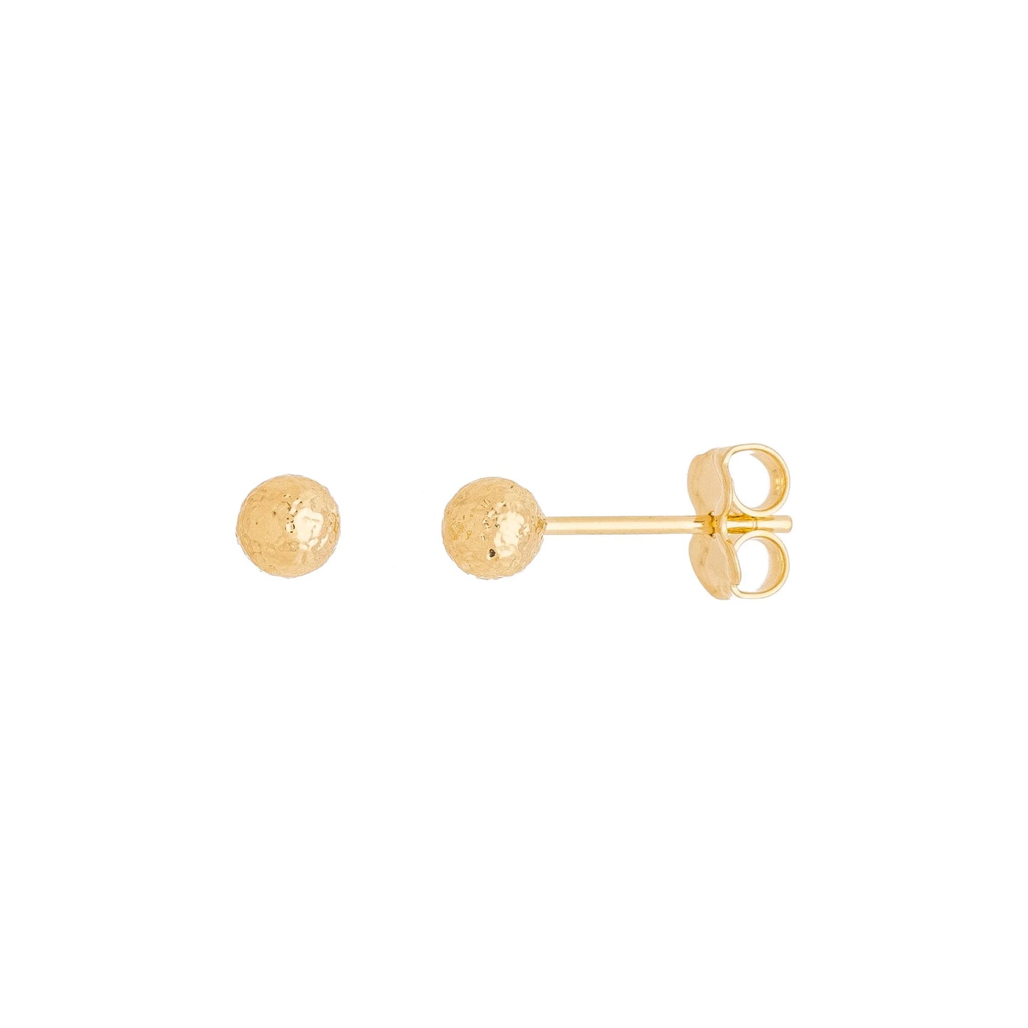 Brinco de bolinha craquelada banhado a ouro 18k - Biju & Cia.