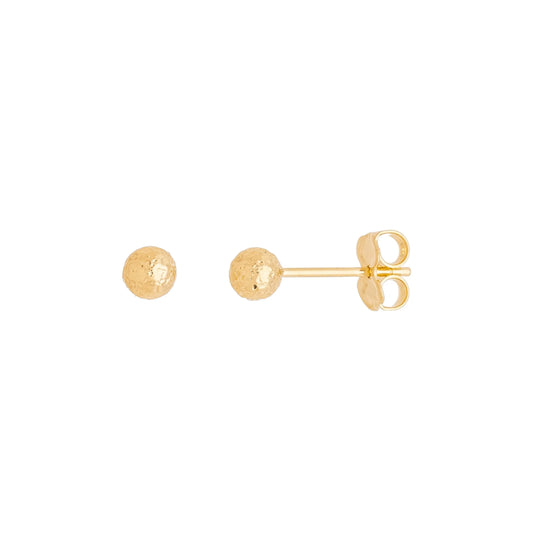 Brinco de bolinha craquelada banhado a ouro 18k - Biju & Cia.