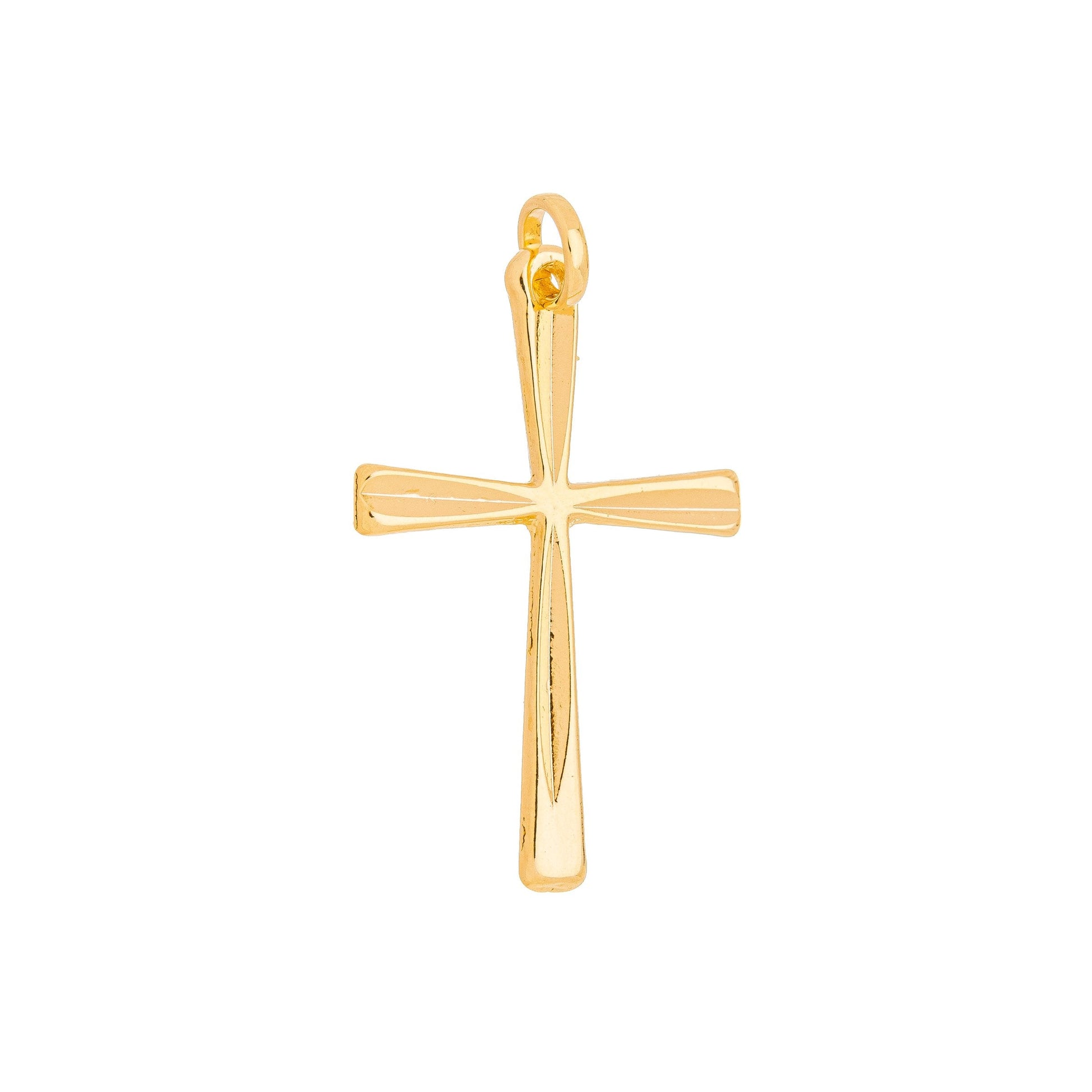 Pingente de cruz banhado a ouro 18k - Biju & Cia.