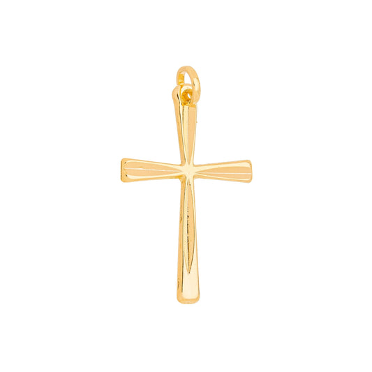 Pingente de cruz banhado a ouro 18k - Biju & Cia.