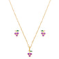 Conjunto de uva com resina banhado a ouro 18k - Biju & Cia.